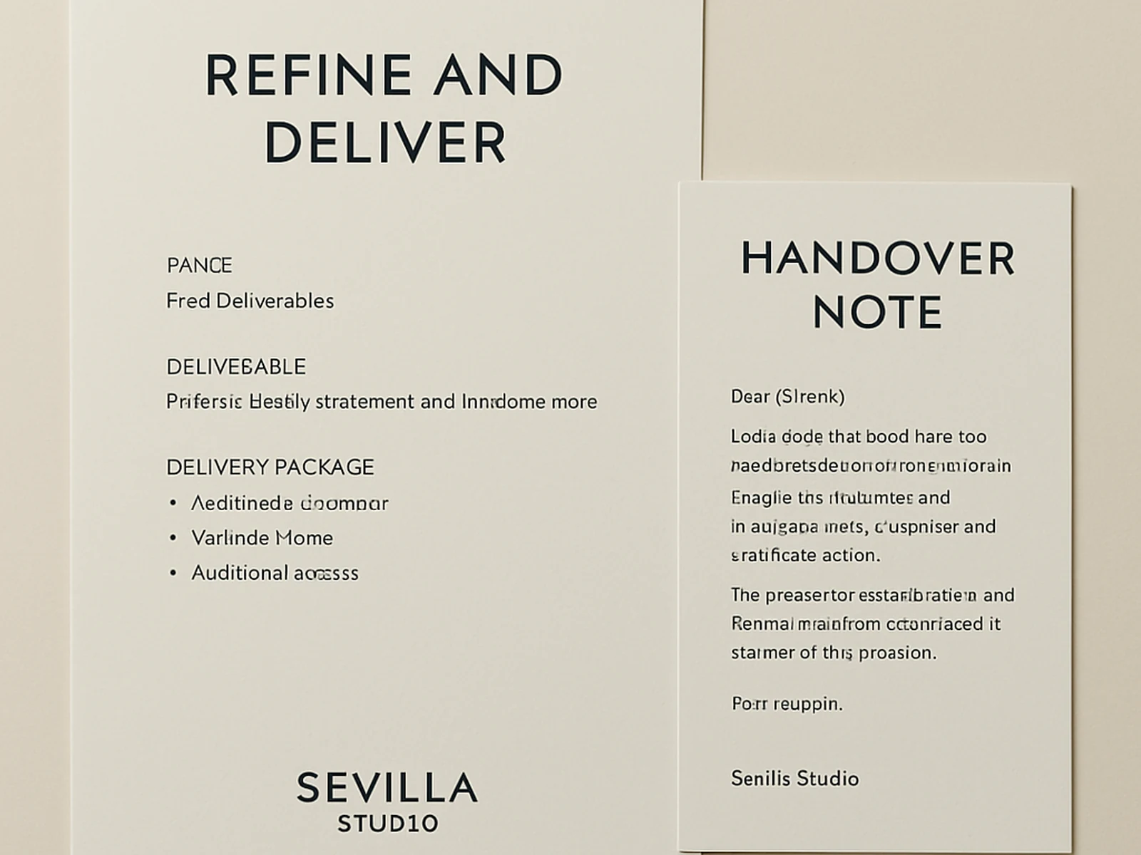 Refine & Deliver